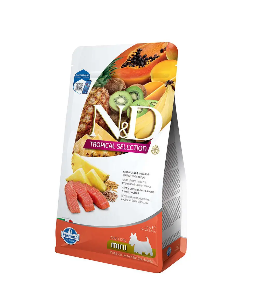 ND Tropical Selection Somon ve Meyveli Mini Irk Köpek Maması 1,5 Kg