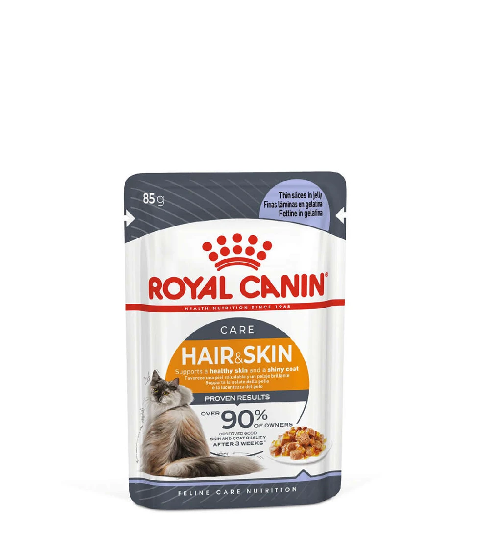 Royal Canin Pouch Jelly Hair Skin Hassas Tüylü Yaş Kedi Maması 85 Gr