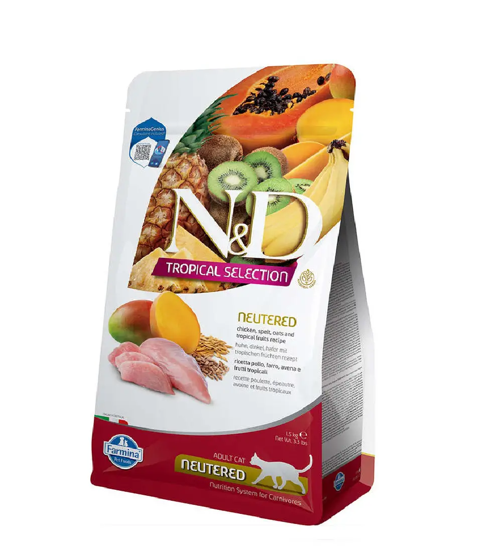 ND Tropical Selection Tavuk ve Meyveli Kısırlaştırılmış Kedi Maması 1,5 Kg