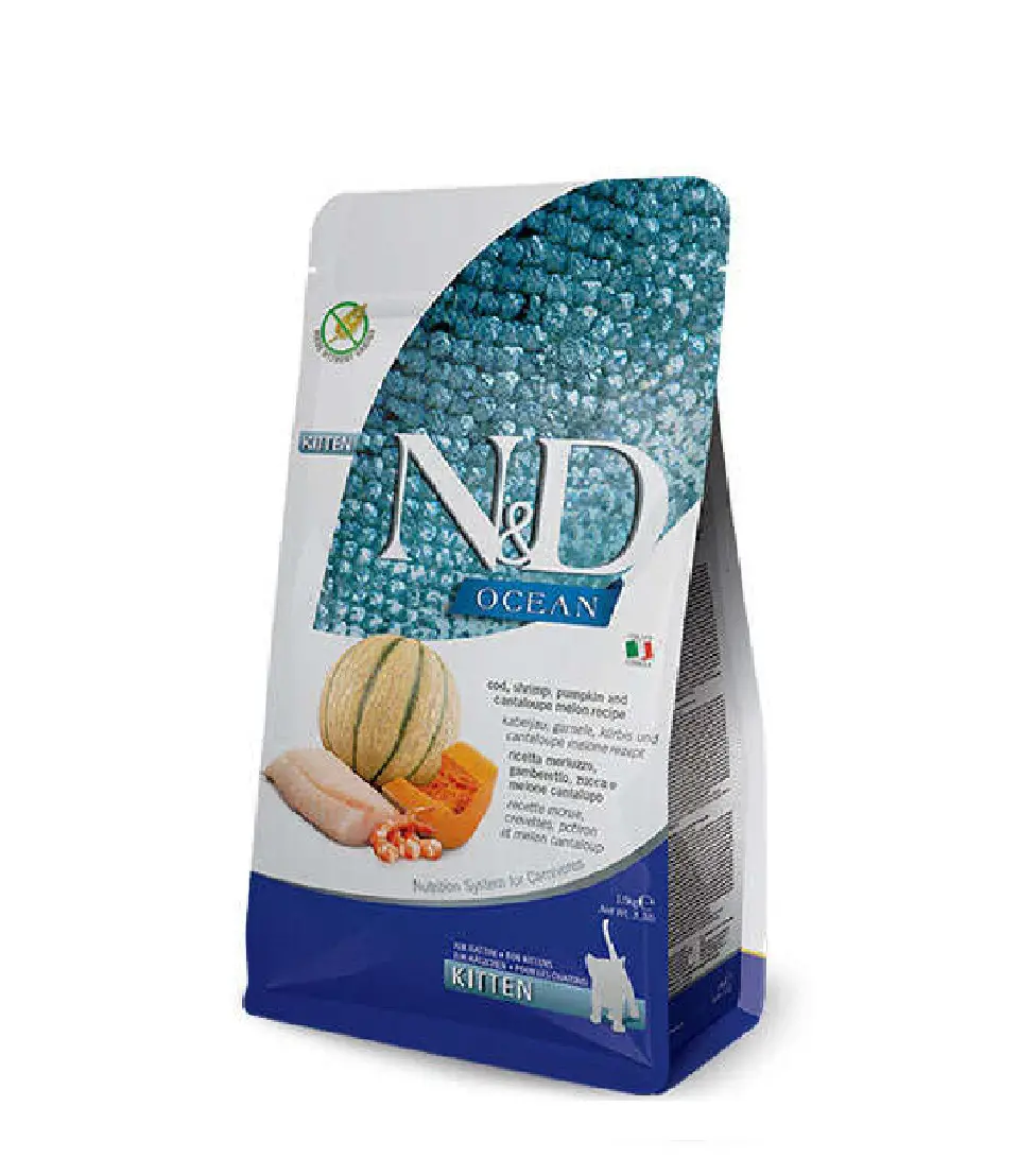 ND Ocean Tahılsız Kitten Morina Balığı ve Karides Yavru Kedi Maması 1,5 Kg