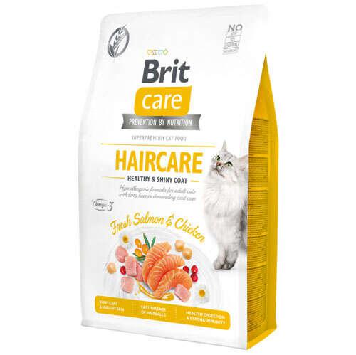 Brit Care Haircare Somon Tavuk Deri ve Tüy Sağlığı Tahılsız Kedi Maması 2 Kg