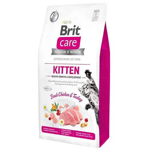 Brit Care Kitten Tavuk ve Hindi Tahılsız Yavru Kedi Maması 2 Kg