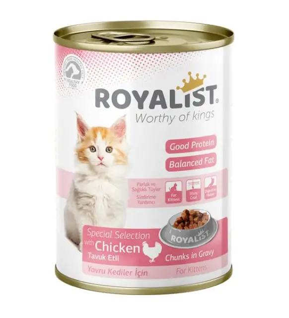 Royalist Tavuk Etli Gravy Konserve Yavru Kedi Maması 400 Gr