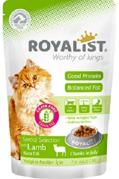 ROYALİST KUZULU KEDİ KONSERVESİ POUNCH 85 GR - YAŞ KEDİ MAMASI