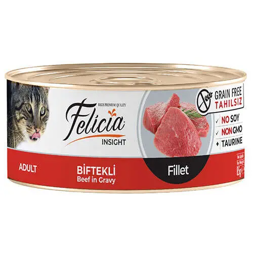 Felicia Insight Biftek Etli Fileto Tahılsız Kedi Konservesi 85 Gr
