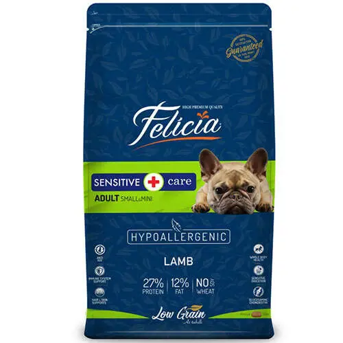 Felicia Hypoallergenic Düşük Tahıllı Kuzu Etli Küçük ve Orta Irk Köpek Maması 3 Kg