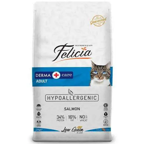 Felicia Hypoallergenic Düşük Tahıllı Somonlu Yetişkin Kedi Maması 2 Kg 