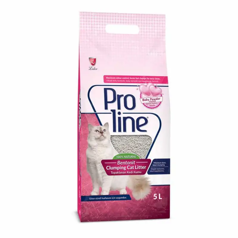 Proline Baby Powder Parfüm Kokulu Kedi Kumu 5 LT