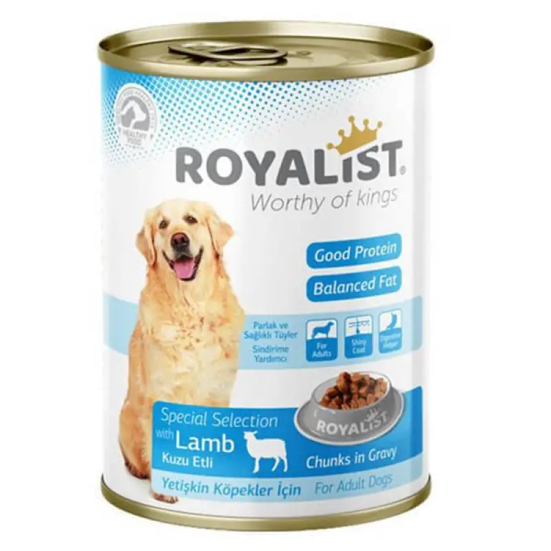 Royalist Kuzu Etli Gravy Konserve Yetişkin Köpek Maması 400 Gr