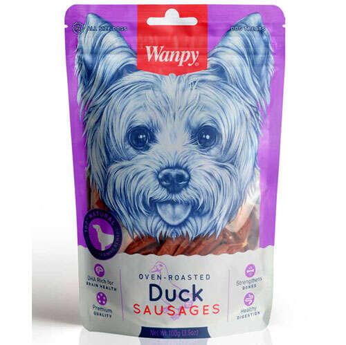 Wanpy Oven Roasted Gerçek Ördek Sausages Köpek Ödülü 100 Gr