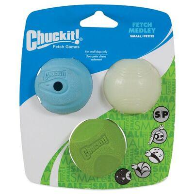 Chuckit! Fetch Medley (Gen 2) 3 lü Köpek Oyun Topu (Küçük Boy)